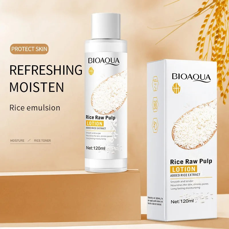 6pcs/set BIOAQUA Rice Raw Pulp Skin Care Sets Cream face